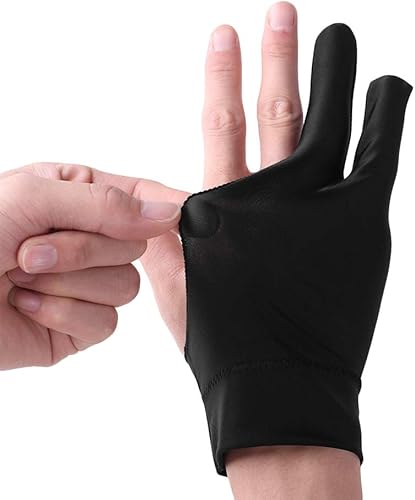 Miniatura 2 de AKOAK 1 paquete de guantes negros de artista de dos dedos, utilizados para pintar, grafiti, bocetos, escritura de pintura al óleo, estudiantes de