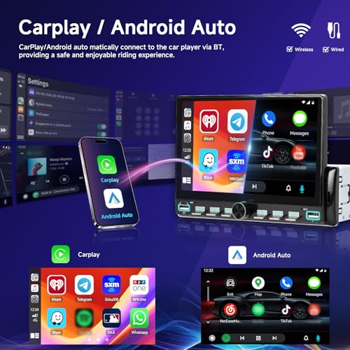 Radio para auto con pantalla táctil de 7 pulgadas miniatura 2