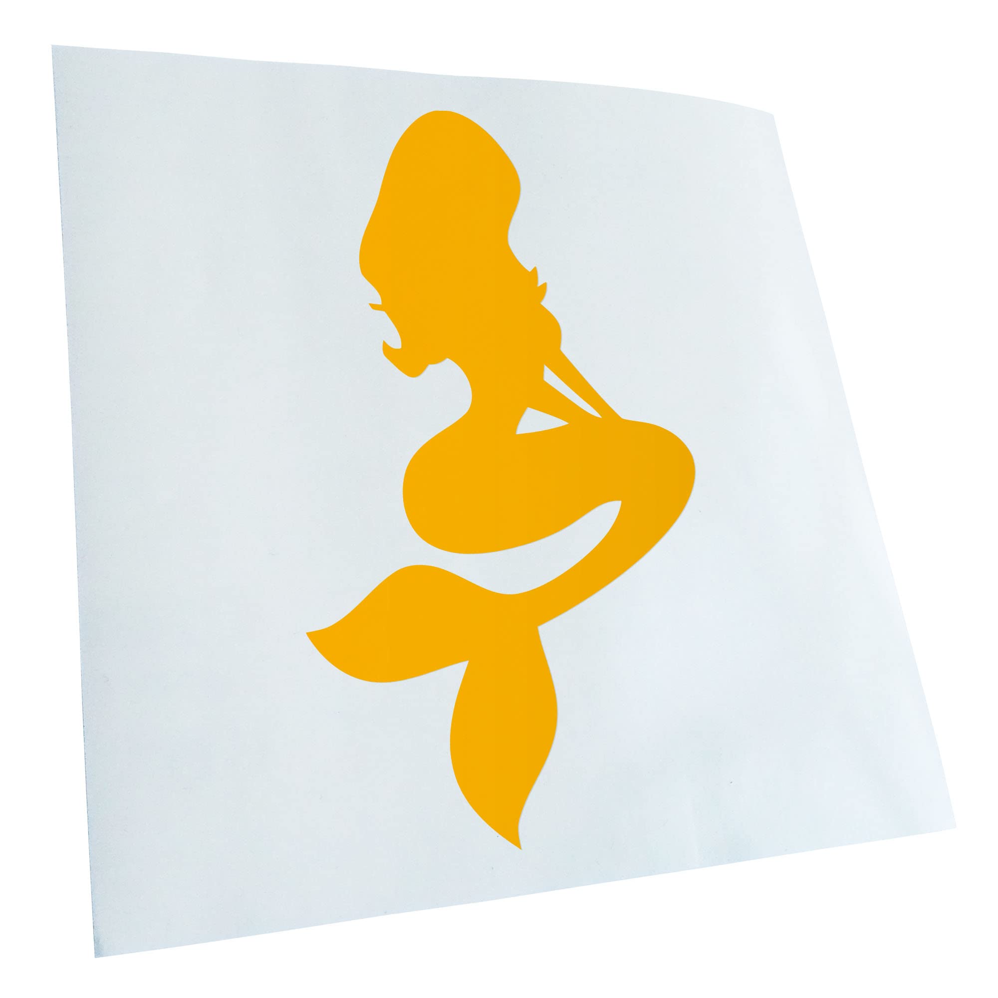 Kiwistar - Mermaid 2 Sticker - 17.5 x 10 cm - Yellow - G10 - for Cars, Bicycles, Vehicles, Motorcycles, Mopeds, Tuning, Rear Windows