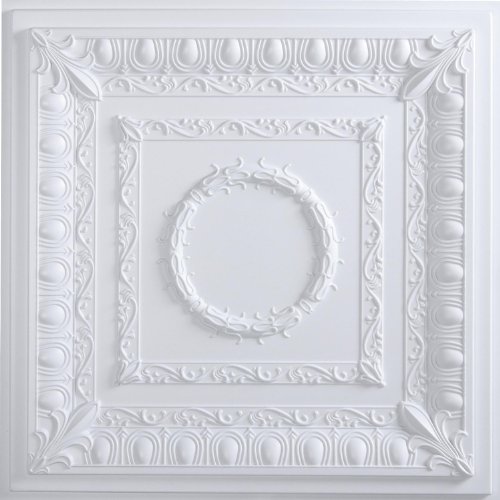 uDecor Regal Ceiling Tiles - White - Perfect for Commercial and Residential Use - Lightweight, Durable, and Waterproof Tiles - Easy to Install for 15/16
