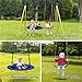 Children's Swing, 2-seat Swing, Outdoor Toy Facility, Metal Swing Frame with Flying Saucer, with Safety Belt, Outdoor Playground, Outdoor Play Equipment