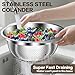 Stainless Steel Colander for Kitchen, Stainless Steel Strainer, Pasta Strainer for Spaghetti Fruit Vegetable Cooking Food, 3 Pcs Strainers and Colanders(2QT, 3QT, 5QT), Dishwasher Safe, Kitchen Gift