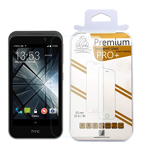 Gorilla Tech HTC Desire 320 Film en Verre Haut De Gamme Invisible Incassable Et Dureté 9H Transparant Qualité HD Anti -Bris Transparent Et Résistant Aux Rayures