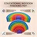 Imagen de Bewinner Bloques Apilables de Madera Coloridos