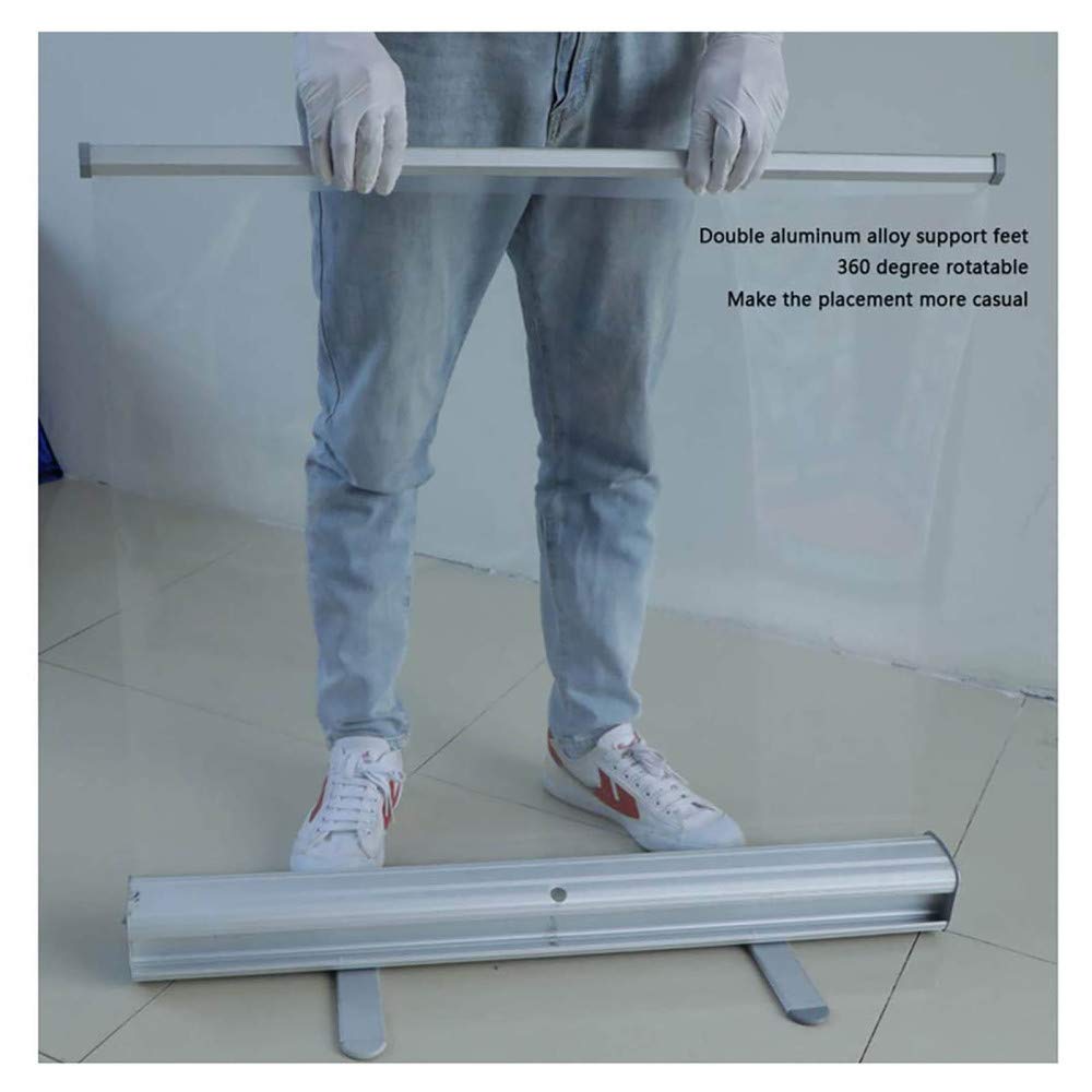 Mampara Plegable YJGB de pie, Transparente, antisalpicaduras, para Escritorio, móvil, para Restaurante, salón de Belleza, barbería/transparente/800x1800mm