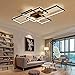 Jsz Rettangolo Plafoniera Lampada da Soffitto A LED Dimmerabile da Soggiorno con Telecomando Lampada da Soffitto Moderna Lampada da Soffitto in Metallo Design Acrilico Creativo Lampada,Nero,105cm