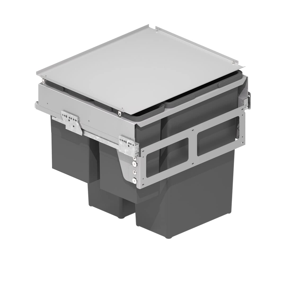 Menage Confort Cubo de Basura extraíble con Apertura automática para Armario de Cocina con 4 contenedores