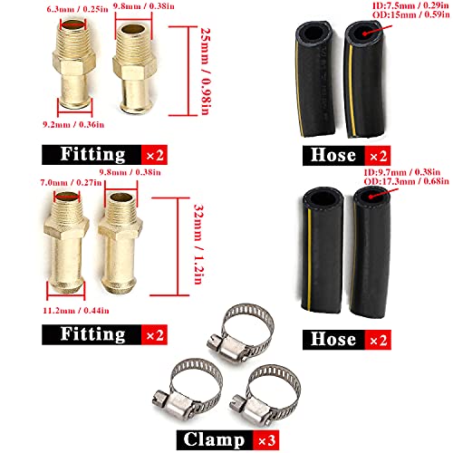 Rjsphh Fuel Pressure Regulator Kit Carburetor Carb Fuel Pump Fpr, Adjustable Gunmetal Fuel Pressure Regulator Universal For Carburetor Engine #TOP3