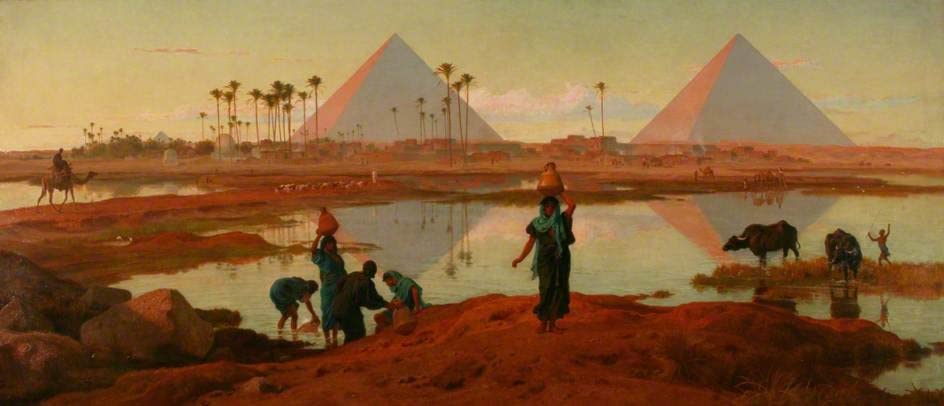Toile L'eau du Nil Frederick Goodall - Impression moderne 60x90cm
