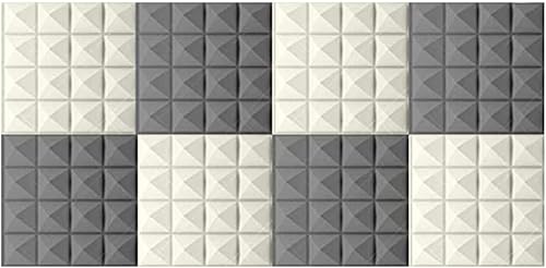 ACE Punch 8 Pack Pirámide Espuma acústica Panel de bricolaje Design Studio Insonorización Azulejos de pared Aislamiento Acústico con pestañas de