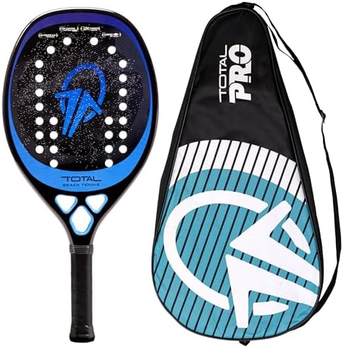 Raquete Beach Tennis Carbono 12k Total Pro + Capa | Leve e equili...