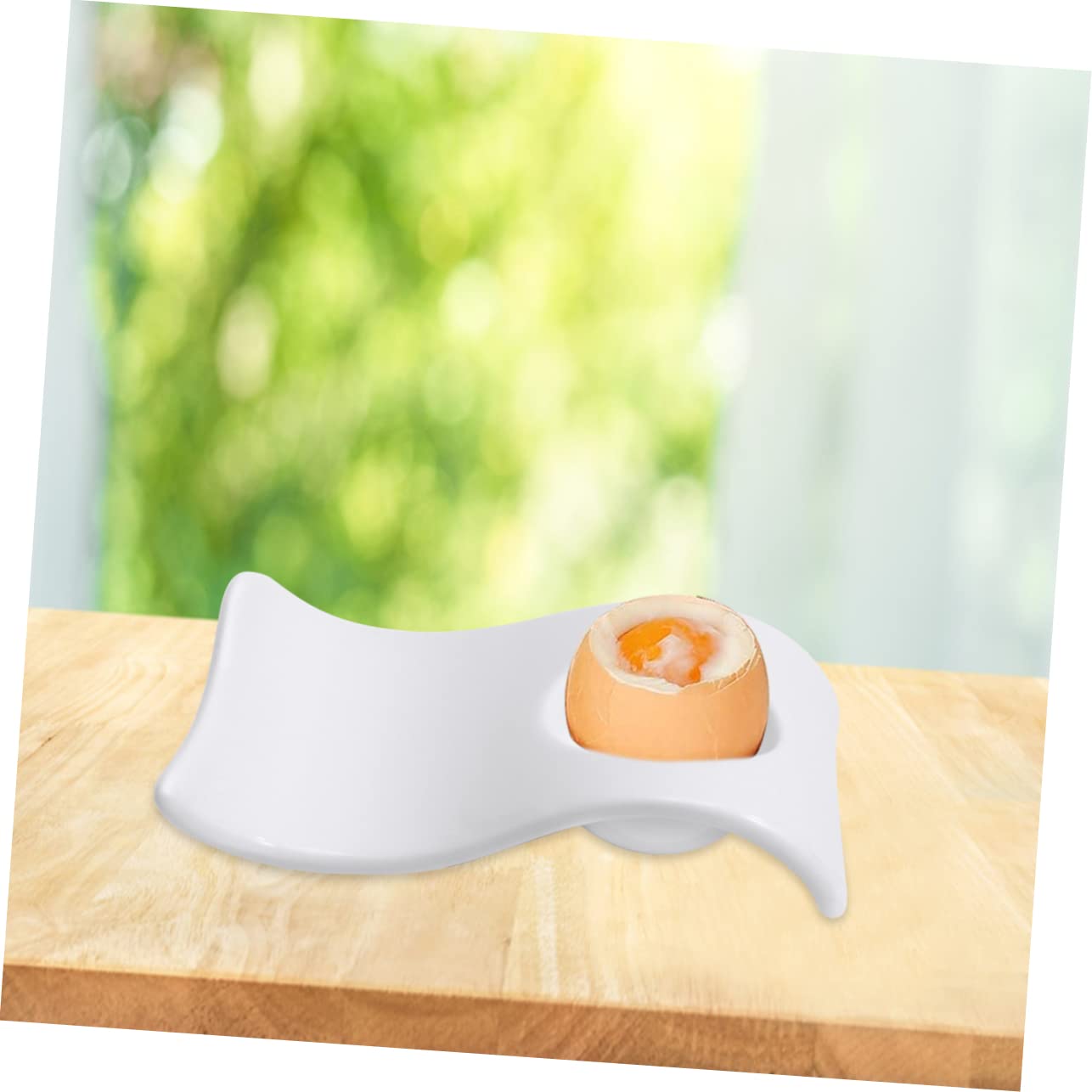 PRETYZOOM 2pcs Ceramic Egg Cup Holders Holding Boiled Egg Holder Dish Organization Cups Tray Spiral Labels Tableware Porcelain Kitchen Tabletop Eggs Ceramic Egg Holder White Ceramics