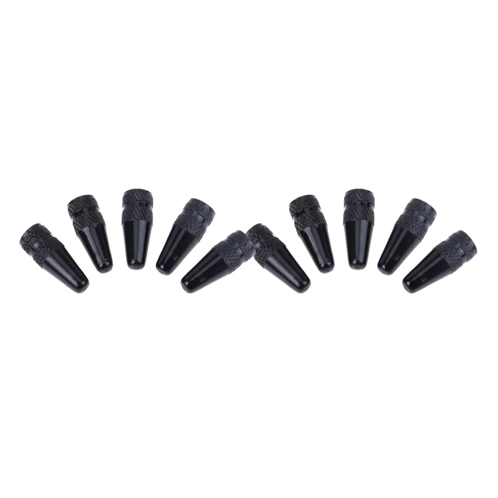 Dymkie 10Pcs Black 5/10Pcs Bicycle Tire Valve Cap Aluminum High Pressure Caps For Presta Valves Colorful Bike Tyre Cap Mtb Bike(10Pcs Black)