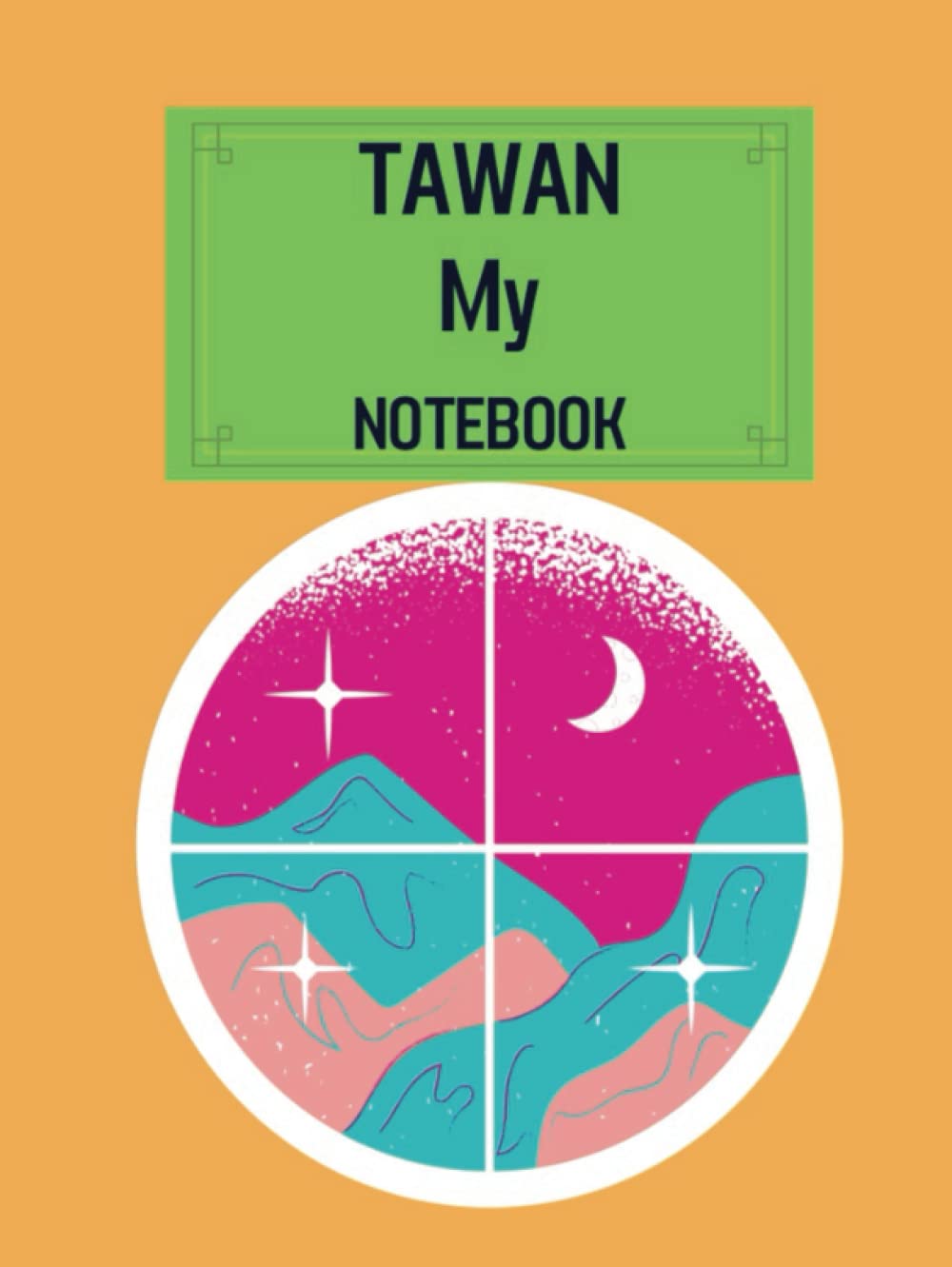 TAWAN: Hardcover notebook, size 8.5 x 11 inches, 100 pages.