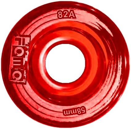 STD Skates & Wheels - STD Wheels FOMO Trick/Dance Model - Transparent - Set of 8 Wheels+16 Bearings - 58mm x 32mm 82A - Accessories for Quad Street Roller Skates