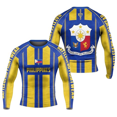 International Warrior Men's BJJ Rash Guard – Long Sleeve Compression Shirt for Jiu-Jitsu, Grappling & MMA