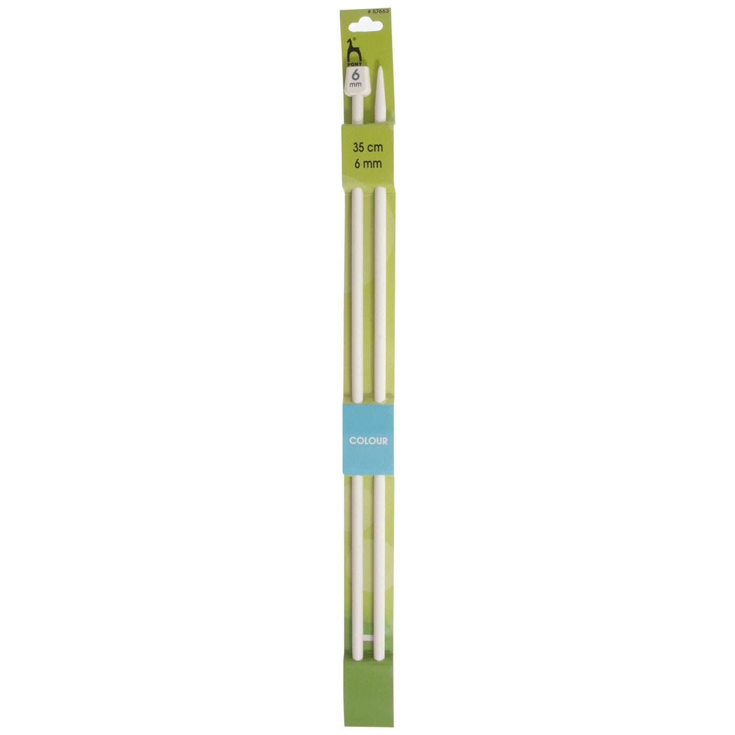 Pony Coloured: Knitting Pins: Single-Ended: Plastic: 35cm x 6.00mm, Multi, 5.7 x 3 x 40.5 cm