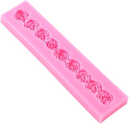 Molde de silicona con botón de rosa, molde de arcilla de caramelo de chocolate, molde de cristal para postre, hecho a mano, decoración de cupcakes,