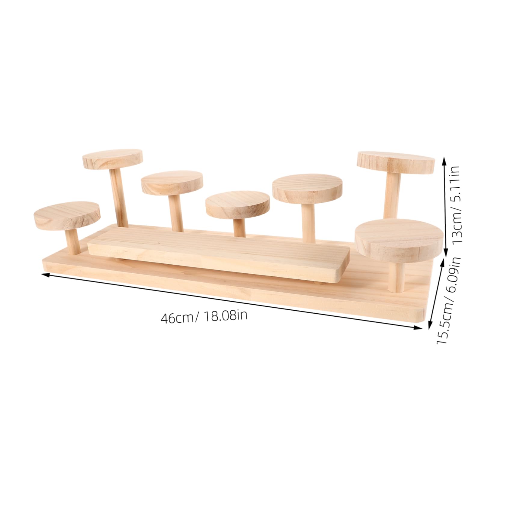 Expositor de Madera Beige para Perfumes y Plantas de Escritorio