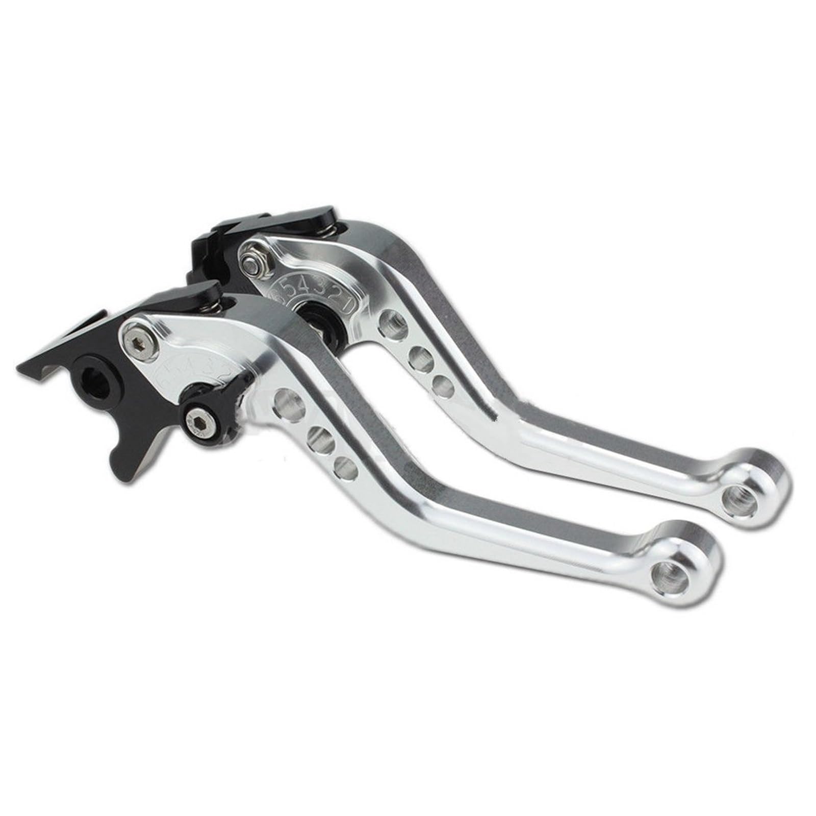 Bmnjvi Short Silver Short&Long Motorcycle Cnc Adjustable Brake Clutch Levers For Y&Amaha Yzf R6s 2006 Yzfr6s 2006 2007