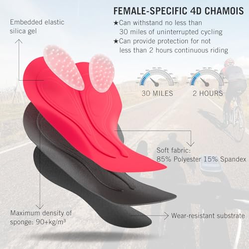 baleaf 4d padded bike shorts women cycling underwear gel padding pockets