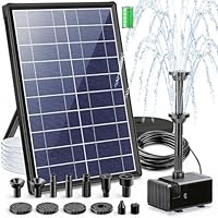 Billing Solar Springbrunnen für außen mit 3600mAh Akku, 7,5 W Solarbrunnen für Draussen, 10 Düse Schwimmende Teichpumpe Solar mit Filter für Gartenteich Wasserspiel Vogelbad Koiteich Biotopteich