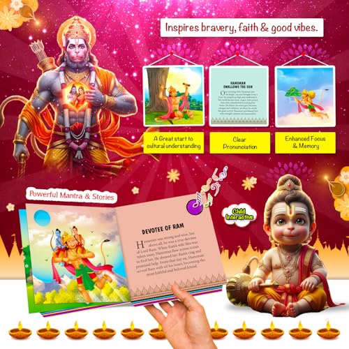 Image of Hanuman Mantra Sound Book for Kids ; India's First Mythology Shloka and Mantras Sound Book to Teach Indian Culture, Values Devotional