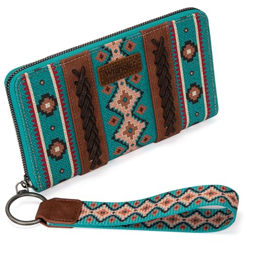 Image of X Wrangler Wristlet Western Wallet Boho Aztec Credit Card Holder for Women