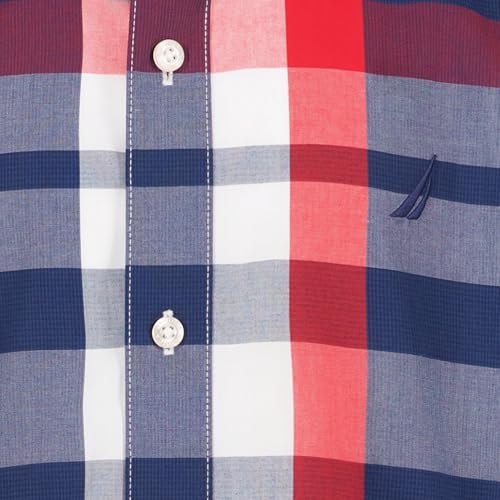 Image of Nautica Boys Short Sleeve Woven Button-Down Shirt. Light Weight & Breathable