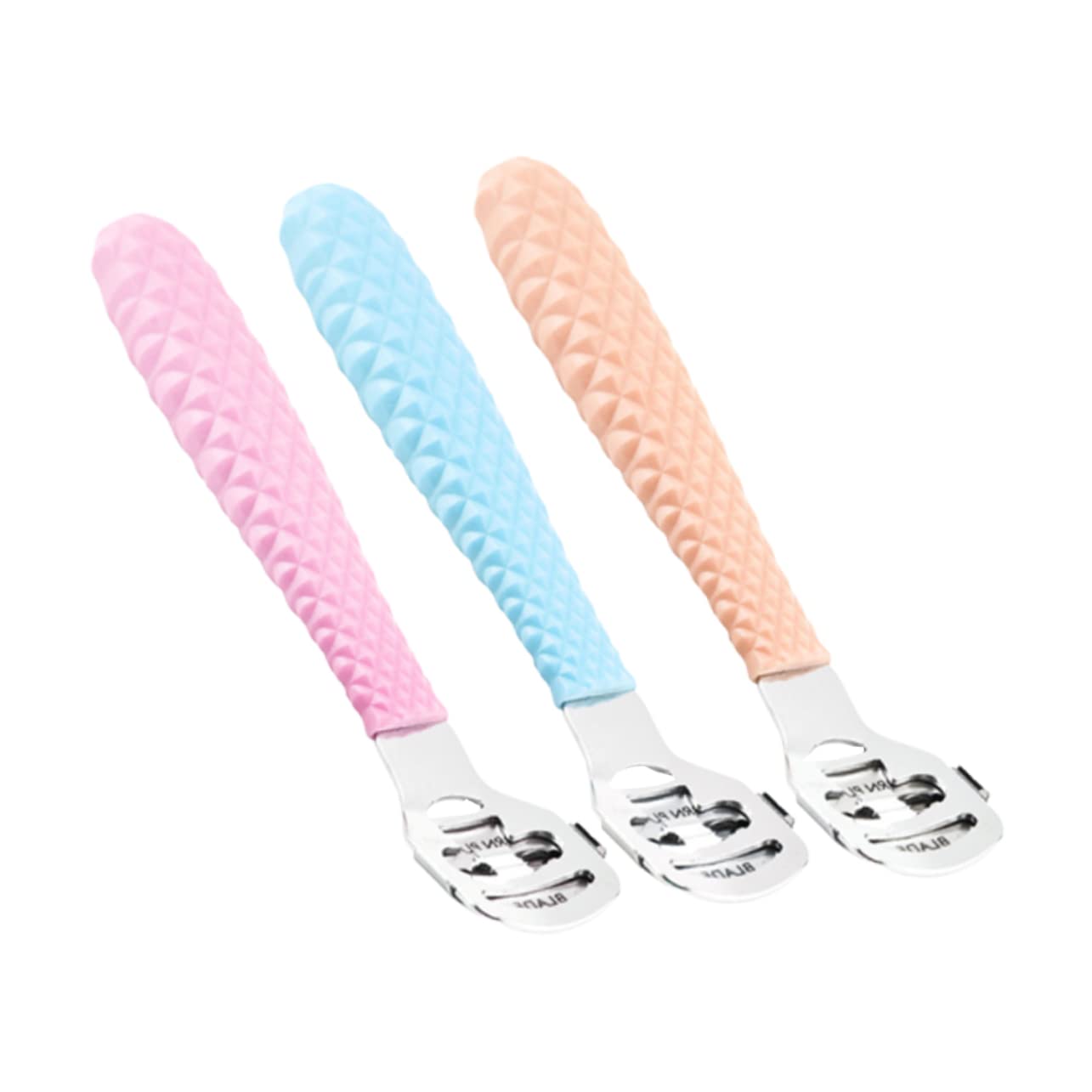 3 Herramientas para Eliminar Piel Muerta Pies Mango Cómodo, Material Pp y Acero, para Uso Profesional Casa, Pack de 3 Piezas para Pedicura Eficaz