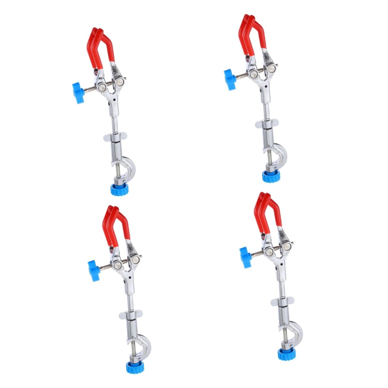 TOPBATHY 4 Pezzi Pinza da Laboratorio Fessure con Base Fissabile Clip Resistente Alla Corrosione per Sperimentali per Condensatore e Attrezzature
