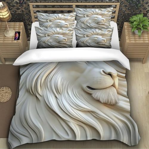 Housse de couette lion de qualité supérieure avec impression 3D King - 5