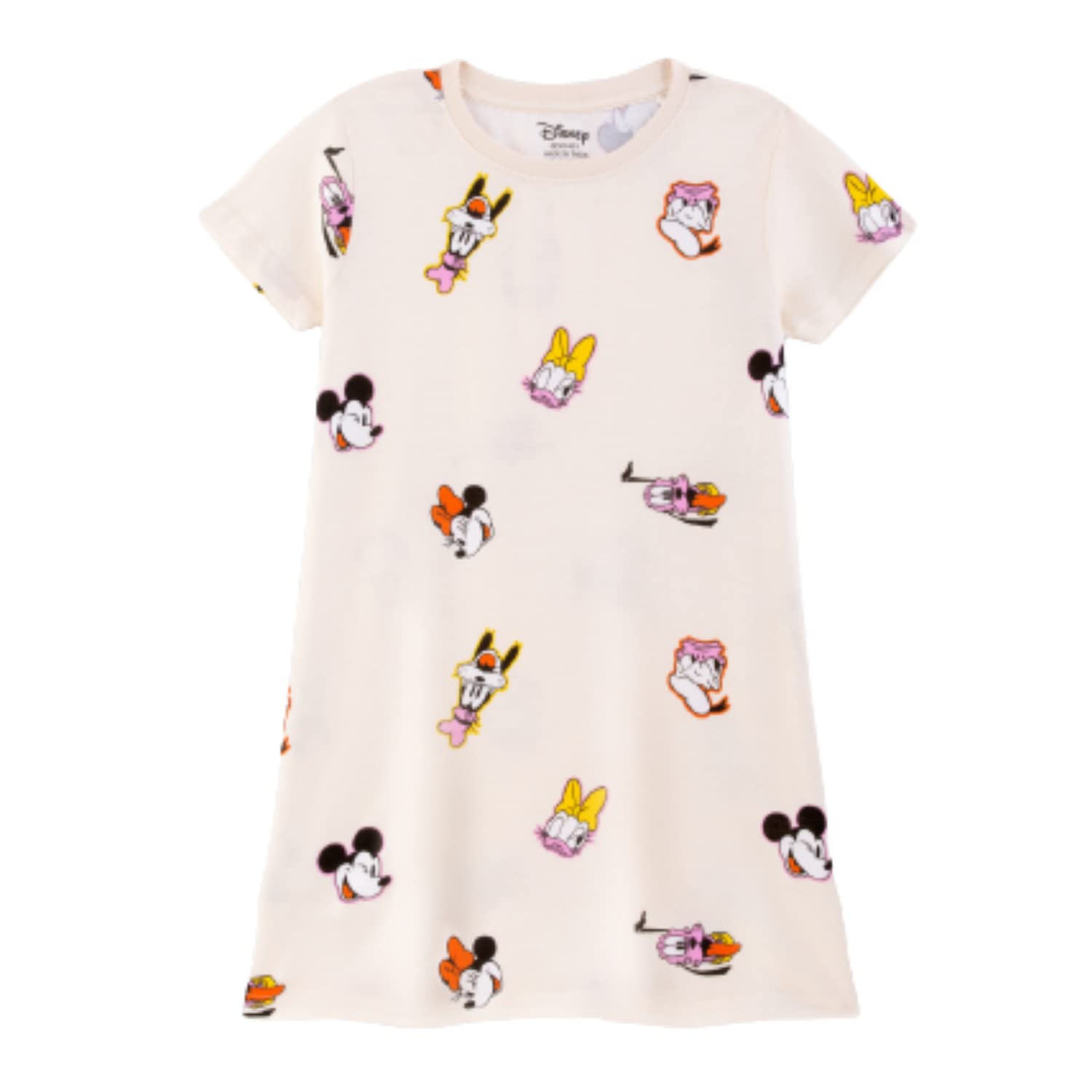 Nap Chief Kids Official Cartoon Characters Cotton Dress for Girls, A-Line Summer Dress for Casual Wear