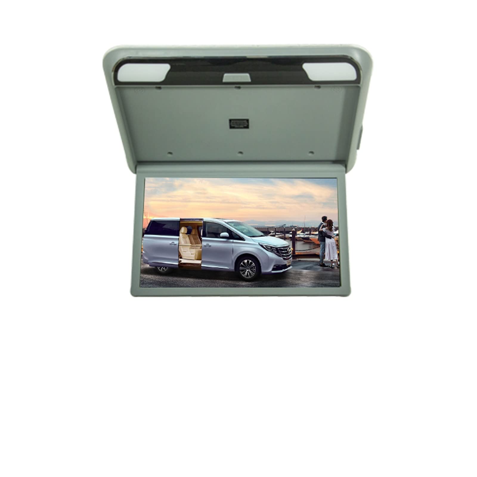 Car Headrest Player, 1080P 19 Inch Car Monitor HD LCD Screen Auto Ceiling TV Motorhome Roof Mount Display MP5 Portable (Gray MP5)