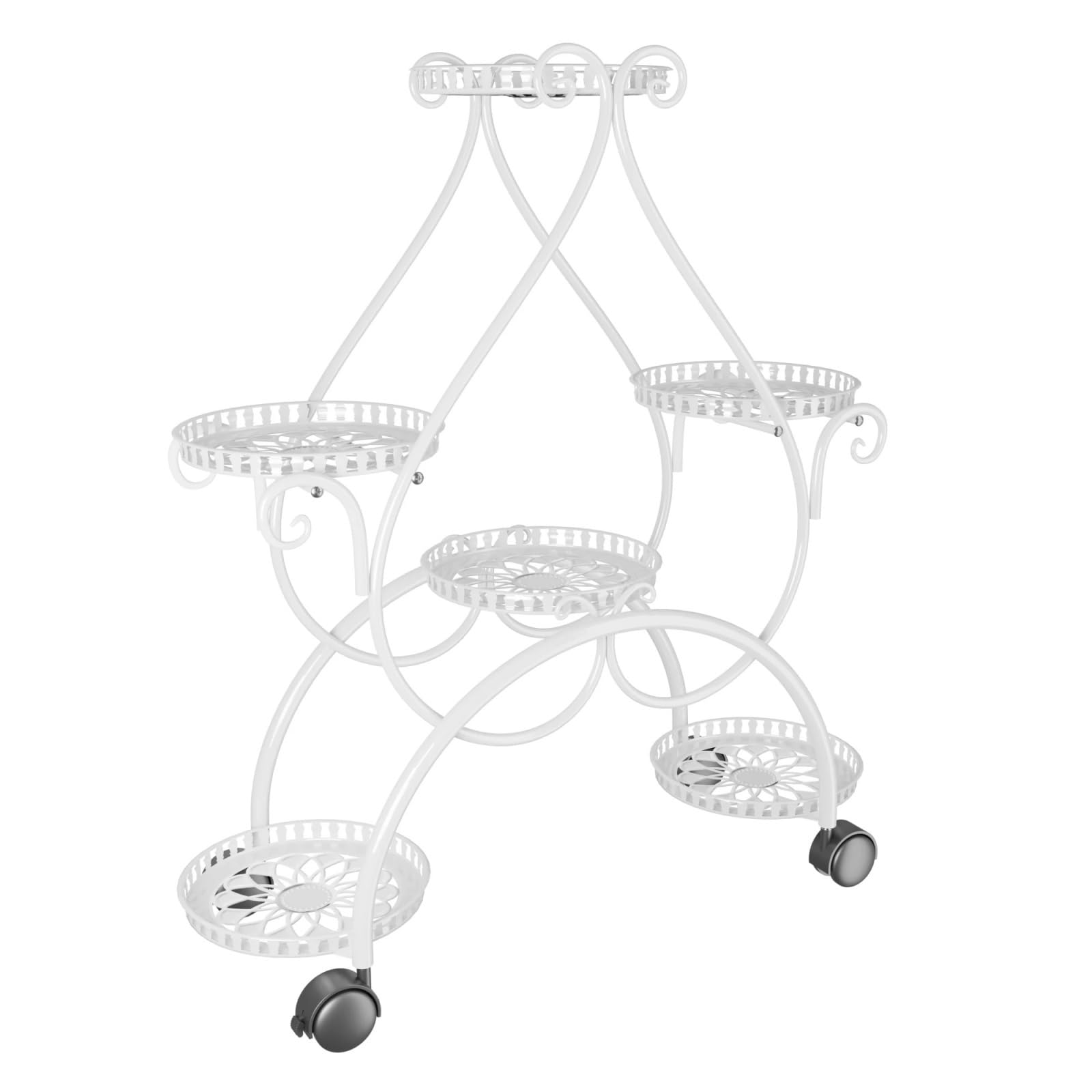 IOPKLYTF Plant Stand 6-Tier Metal Flower Pot Display Stand Tall