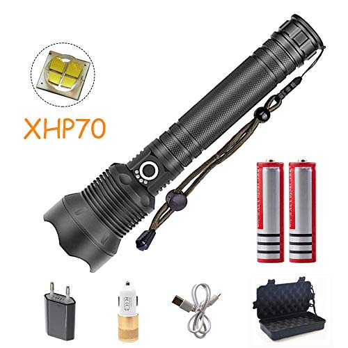 Lampe de poche Rechargeable Lampe de poche 5000LM Tactique Torche défense flashligh zoom lampe Pour Camping chasse Puissant