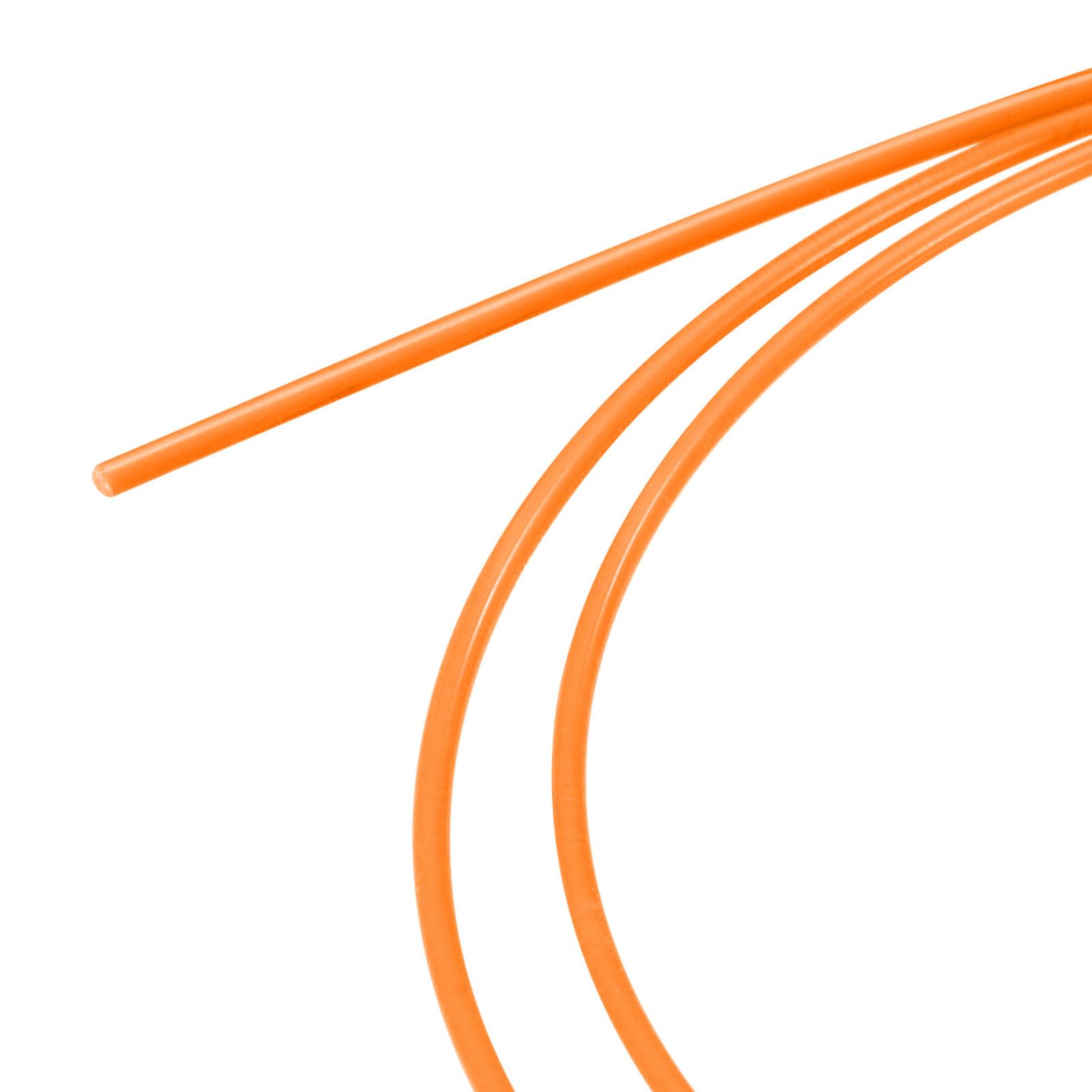 sourcing map Fiber Optic Rods PMMA 2mmx15cm for Sight Filament Fluorescence Orange 1 Set Pack of 5