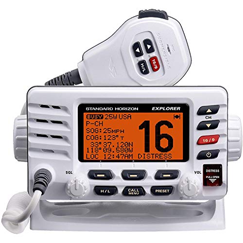 Standard Horizon GX1600W VHF, Explorer, Optional Remote, White,