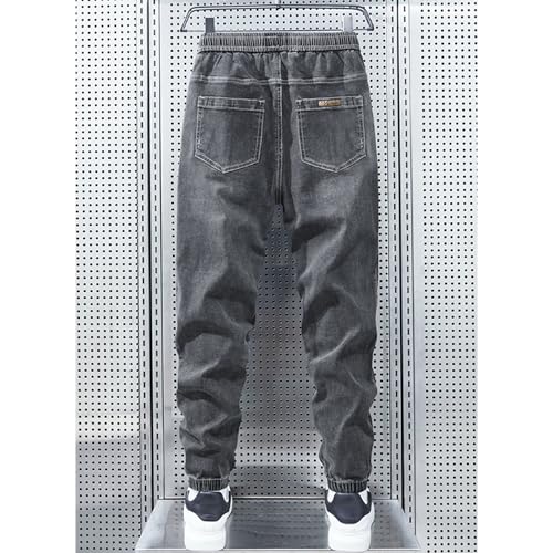 Maiyifu-GJ Men's Ripped Joggers Denim Pants Elastic Waist Casual Pull On Jean Pants Lightweight Distressed Jeans Trousers2