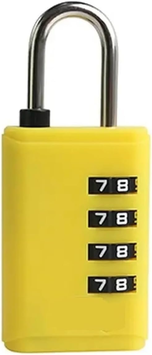 Portable Coded Lock Theft Travel Suitcase Luggage Security Padlock Cabinet Locker 4 Dial Digit Combination Lock 1Pcs(Blue)