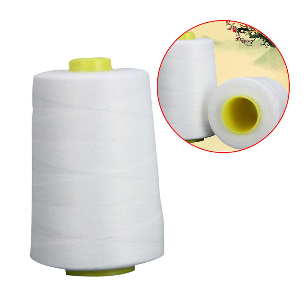 SEWACC 4stücke Polyester Nähgarn Für Nähmaschine Weiß Langlebig Und Für Hand Und Maschinen-nähprojekte Einschließlich Quilten Und Taschenherstellung