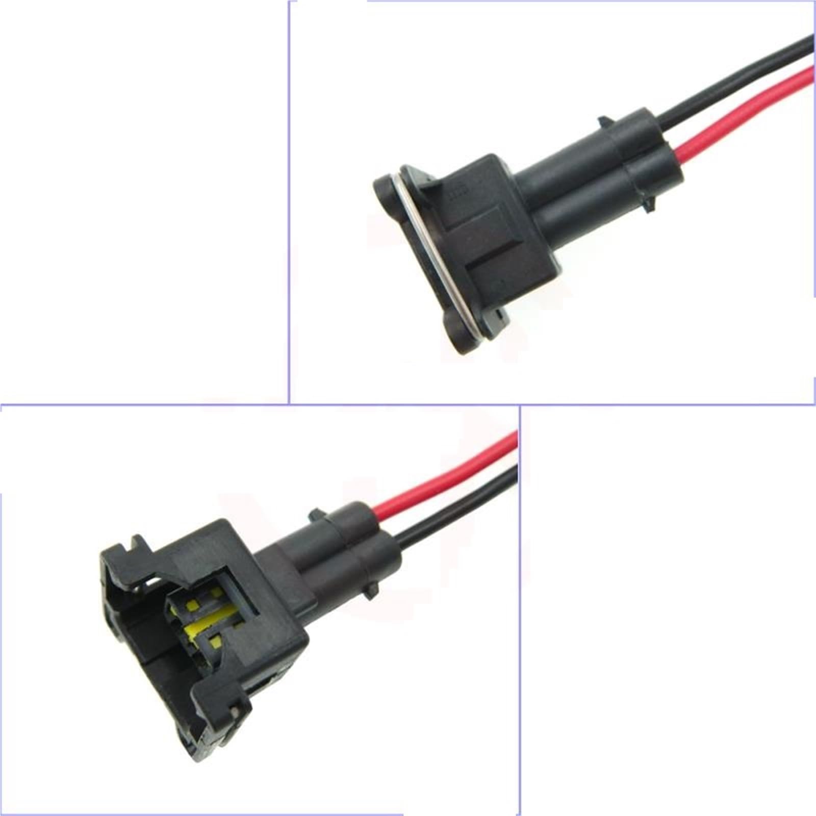 Zestaw wodoodpornych wtyczek wtryskiwacza paliwa EV1 pasuje do Bosch 440cc 650cc 850cc 1000cc z bolcem i przewodem(10pcs)