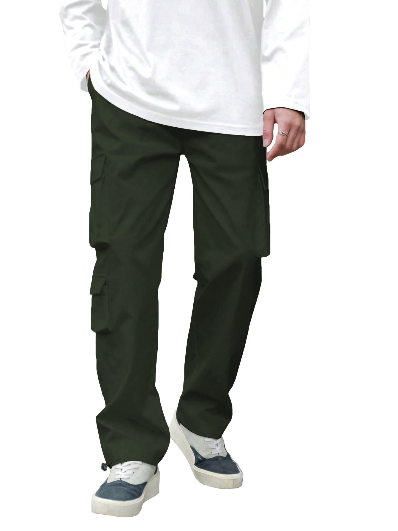 Tokyo Talkies Men Flap Pocket Side Cargo Trouser (2032) in neutral