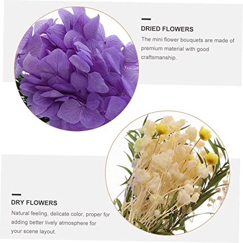 Mini ramo de flores secas para decoración y manualidades miniatura 5