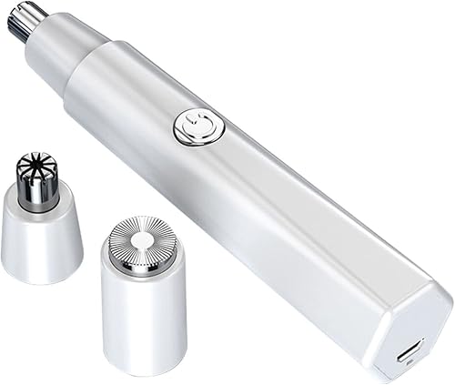 Miniatura 1 de Recortadores de orejas para hombres cejas y nariz pelo facial funciona con pilas para mujeres y recortadores húmedos