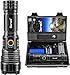 Lanterna Led Recarregavel 10000 Lumens, Goreit Lanternas Tatica Militar Super Potente XHP70.2, Lanterna a Pilha Lanternas De Choque Defesa Pessoal USB Para Acampamento Caminhada Pesca EmergêNcia