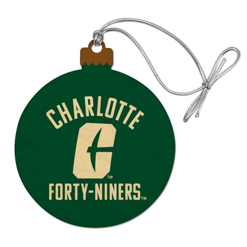 GRAPHICS & MORE UNC Charlotte 49ers Logo Wood Christmas Tree Holiday Ornament