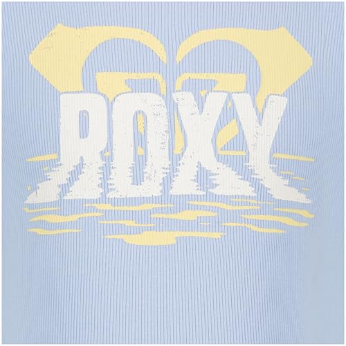 Image of Roxy Girls' Short Sleeve Snug Fit Ribbed Tee, Crew Neck Graphic T-Shirt, Soft & Comfortable