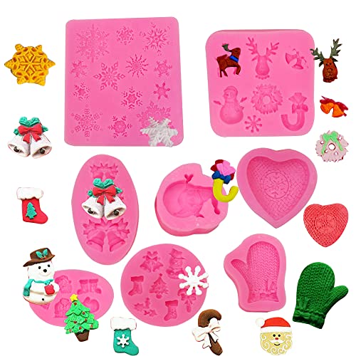 MINFEIDMS Weihnachtsglocken Silikonform - Fondant Formen Für Kuchen Dekoration