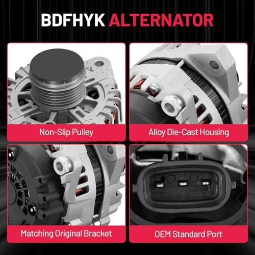 Image of BDFHYK Alternator Compatible with Hyundai Santa Fe Sport 2013-2016 2.0L L4 /2.4L L4,Compatible with Kia Optima 2014-2015 2.0L L4,Compatible with Kia Sorento 2012-2014 2.4L L4 Replace 11710N,373002G800